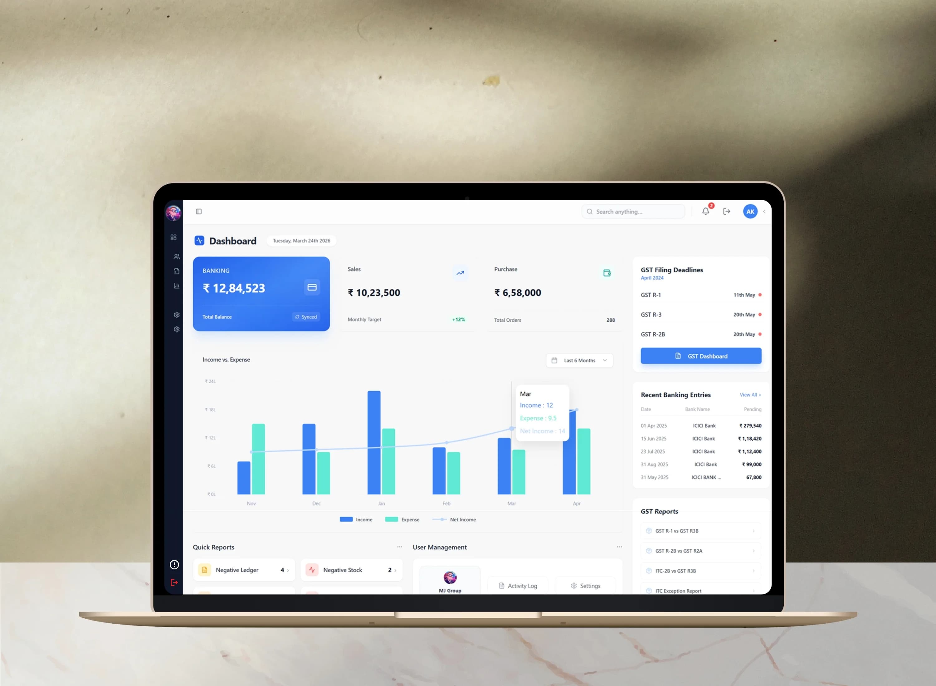 Accountomatic interface 3