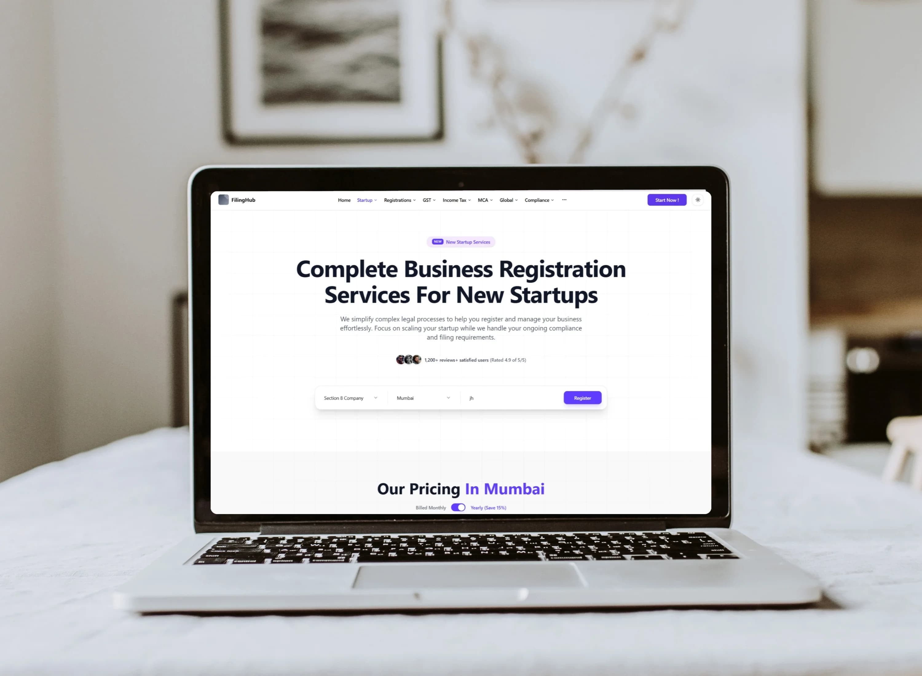 FilingHub interface 3